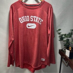 Ohio State Buckeyes Red Nike Men’s Long-sleeve Lightweight Crew Neck XXL